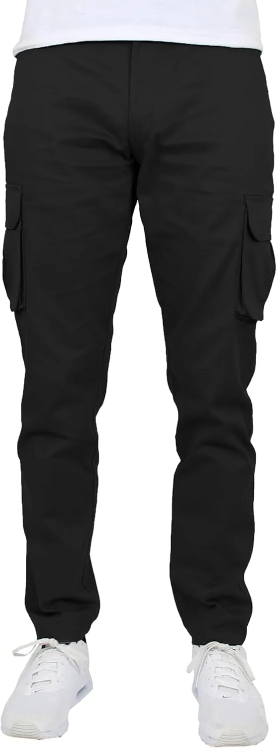 2-Pack Men's Flex-Stretch Cotton Cargo Pants, 31-Inch Inseam - Comfortable and Durable