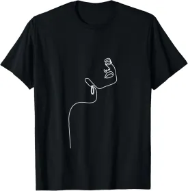 aesthetic minimalistic drawing female face Abstract line art T-Shirt