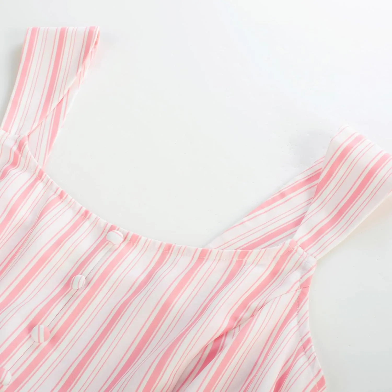 Belle Poque Summer Peplum Tops for Women Cute Square Neck Sleeveless Tops Striped Babydoll Tops Trendy 2025