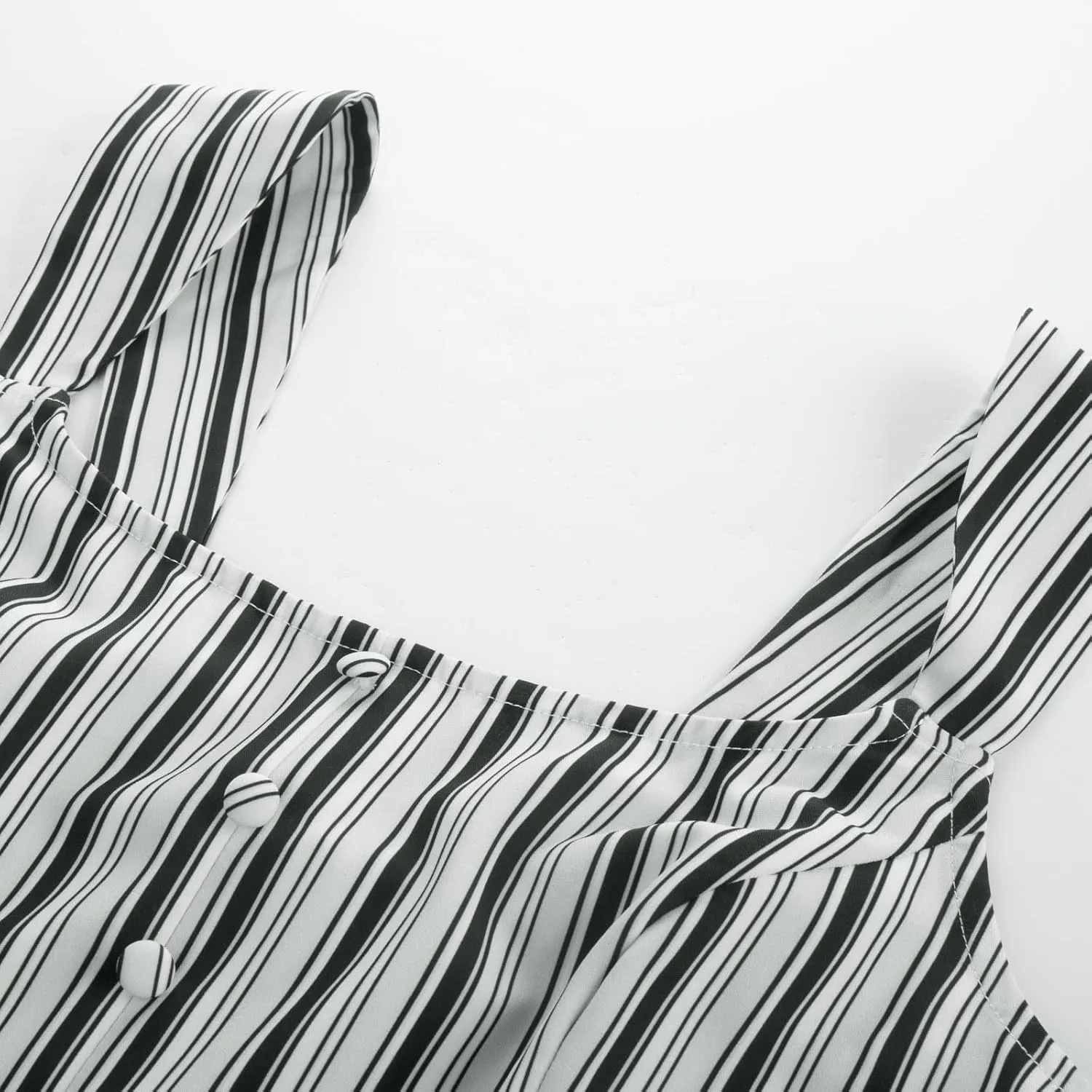 Belle Poque Summer Peplum Tops for Women Cute Square Neck Sleeveless Tops Striped Babydoll Tops Trendy 2025