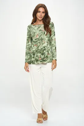 BNS V-Neck High and Low Top-3060BN-LRP1-W404