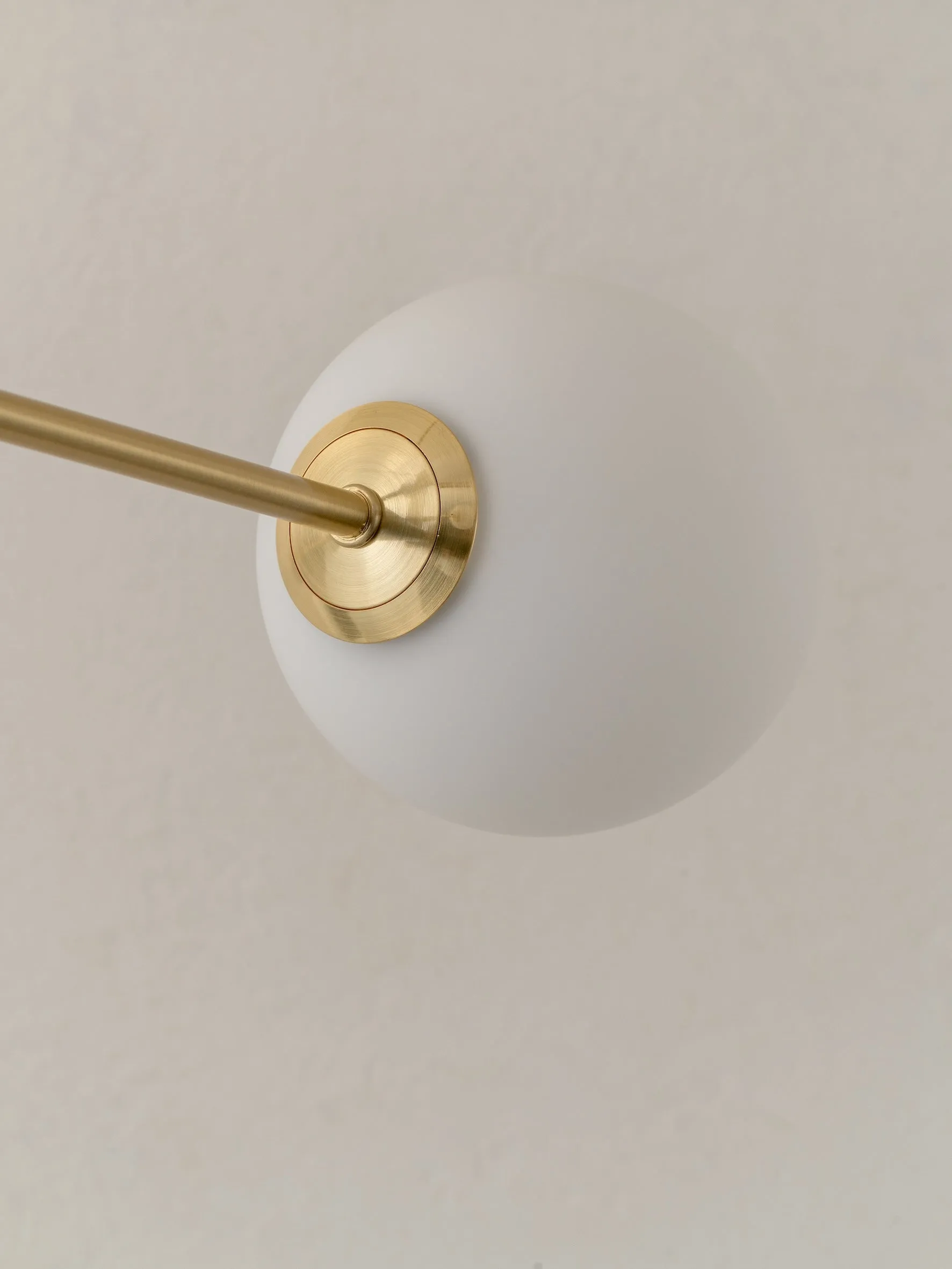 Chelso - 6 light brass and opal pendant