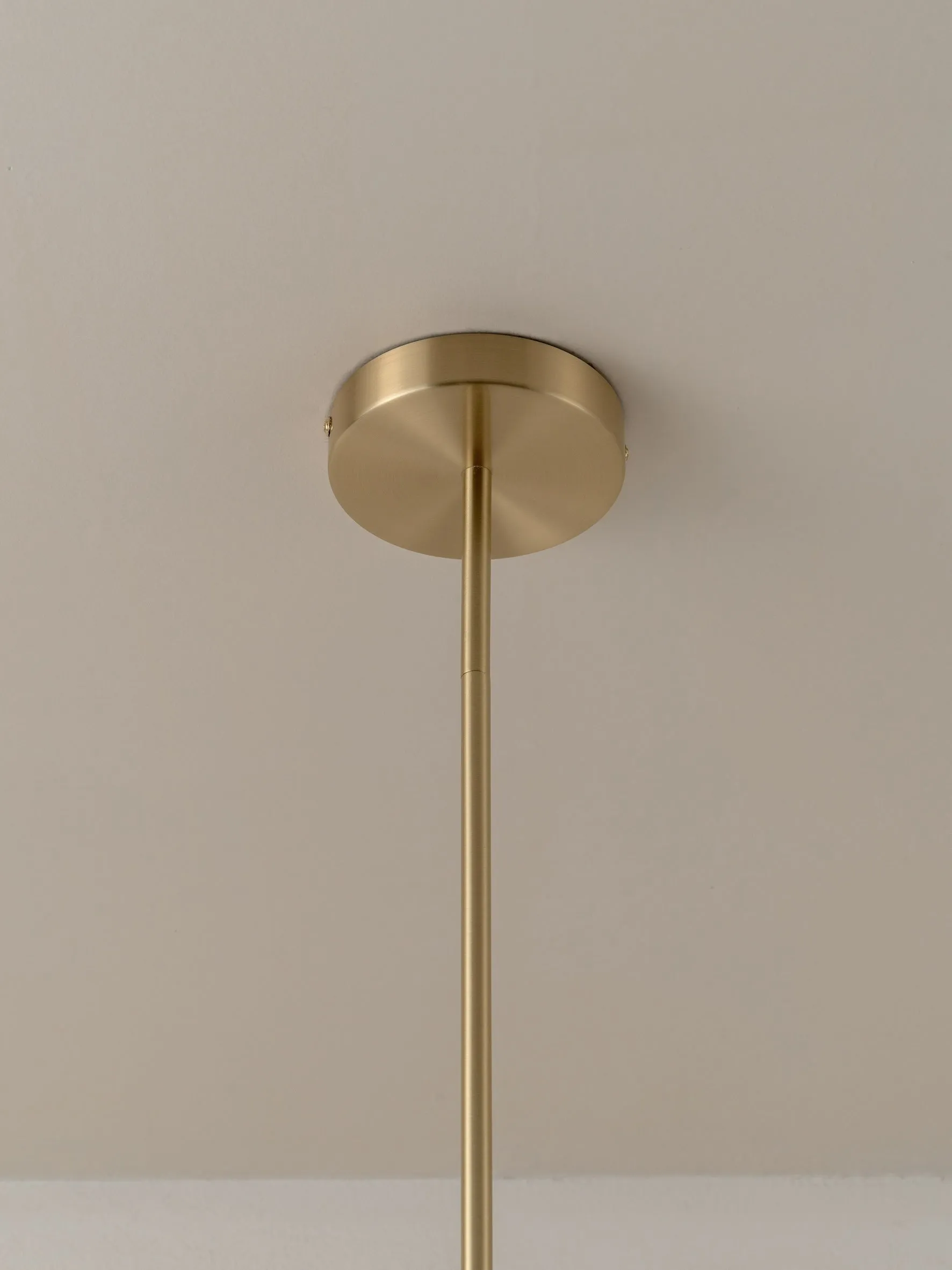 Chelso - 6 light brass and opal pendant