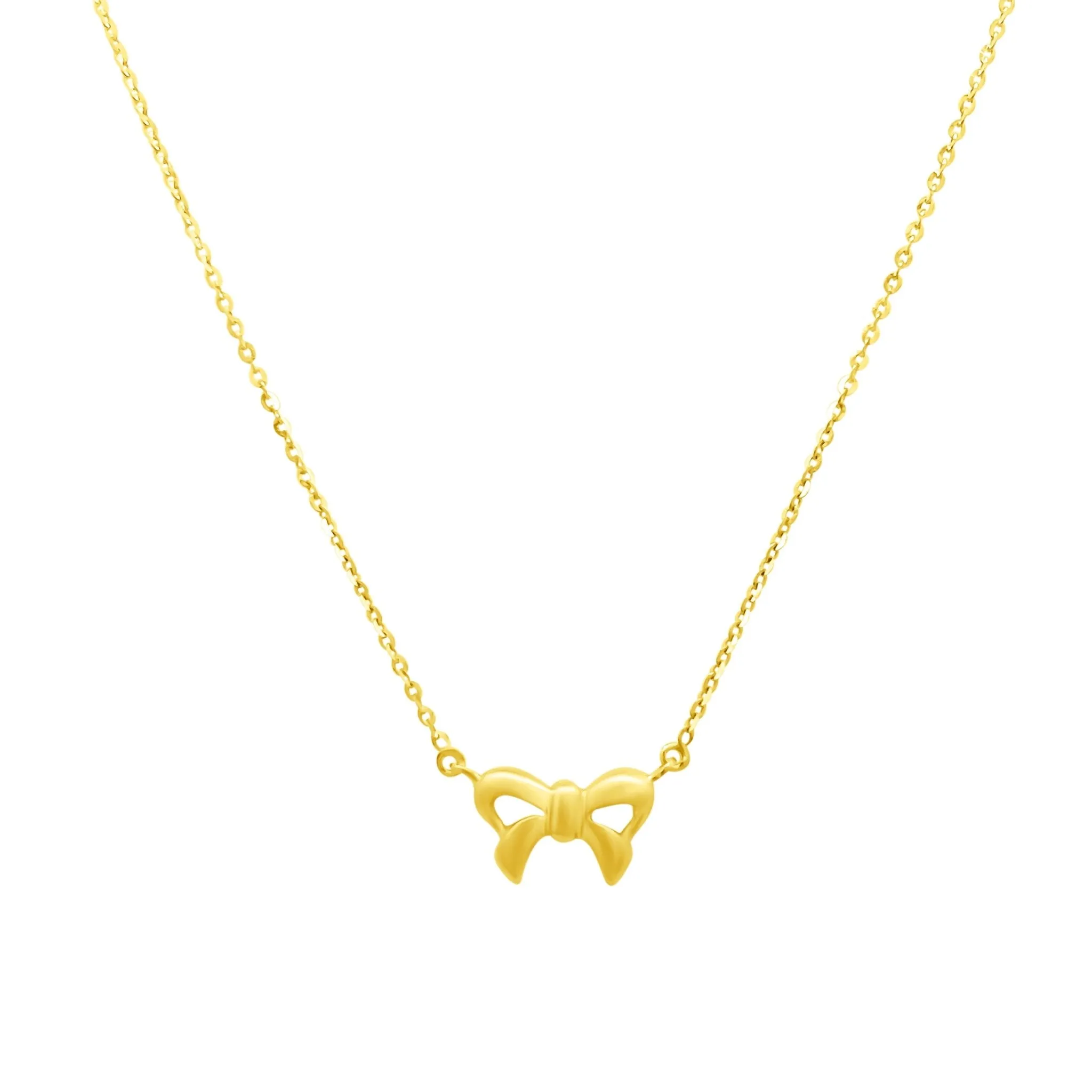 Gold Bow Necklace
