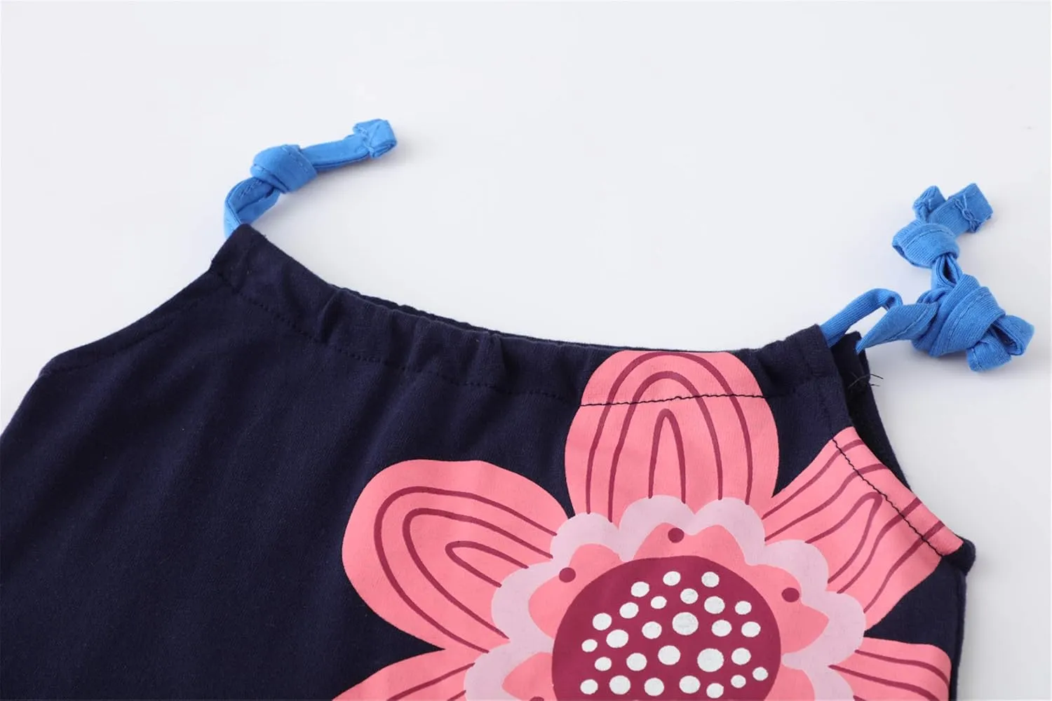 HILEELANG Girl Summer Cami Dress Sleeveless Tank Cotton Casual Spaghetti Strap Jersey Shirt Cool Beach Sundress
