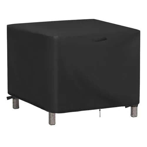 Jungda Patio Square Coffee Table Cover 20 Inch,Waterproof Outdoor Table Covers Patio Small Furniture Cover - 20 x 20 x 18 Inch