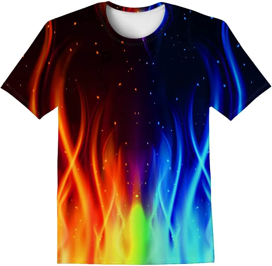 LAIDIPAS Boys Girls 3D Graphic Shirts Cool Crewneck T-Shirt Unisex Short Sleeve Top Tees 6-16 Years