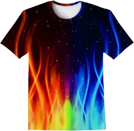 LAIDIPAS Boys Girls 3D Graphic Shirts Cool Crewneck T-Shirt Unisex Short Sleeve Top Tees 6-16 Years