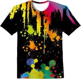 LAIDIPAS Boys Girls 3D Graphic Shirts Cool Crewneck T-Shirt Unisex Short Sleeve Top Tees 6-16 Years