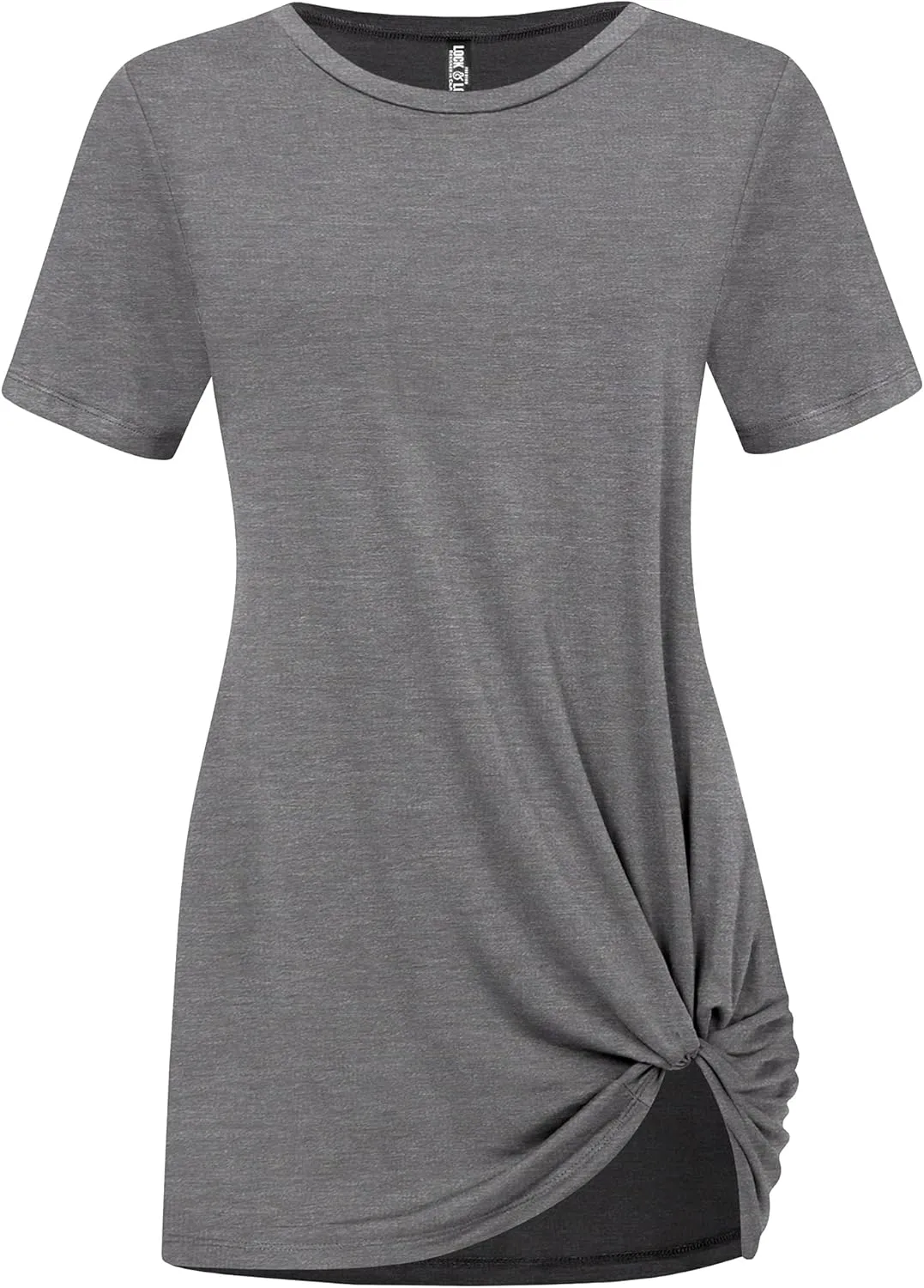 Lock and Love Women's Casual Shirts Twist Knot Tunics Tops