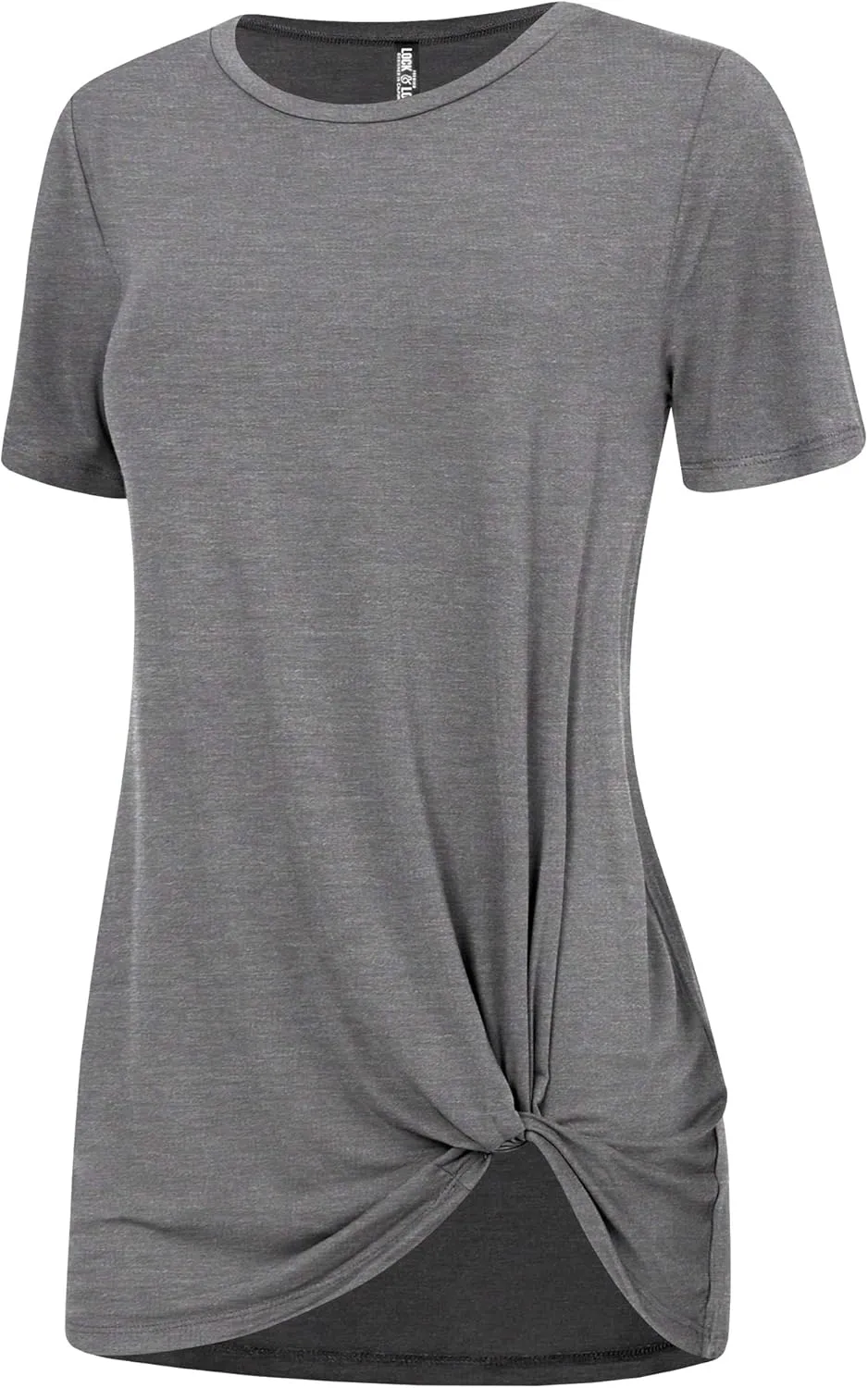 Lock and Love Women's Casual Shirts Twist Knot Tunics Tops