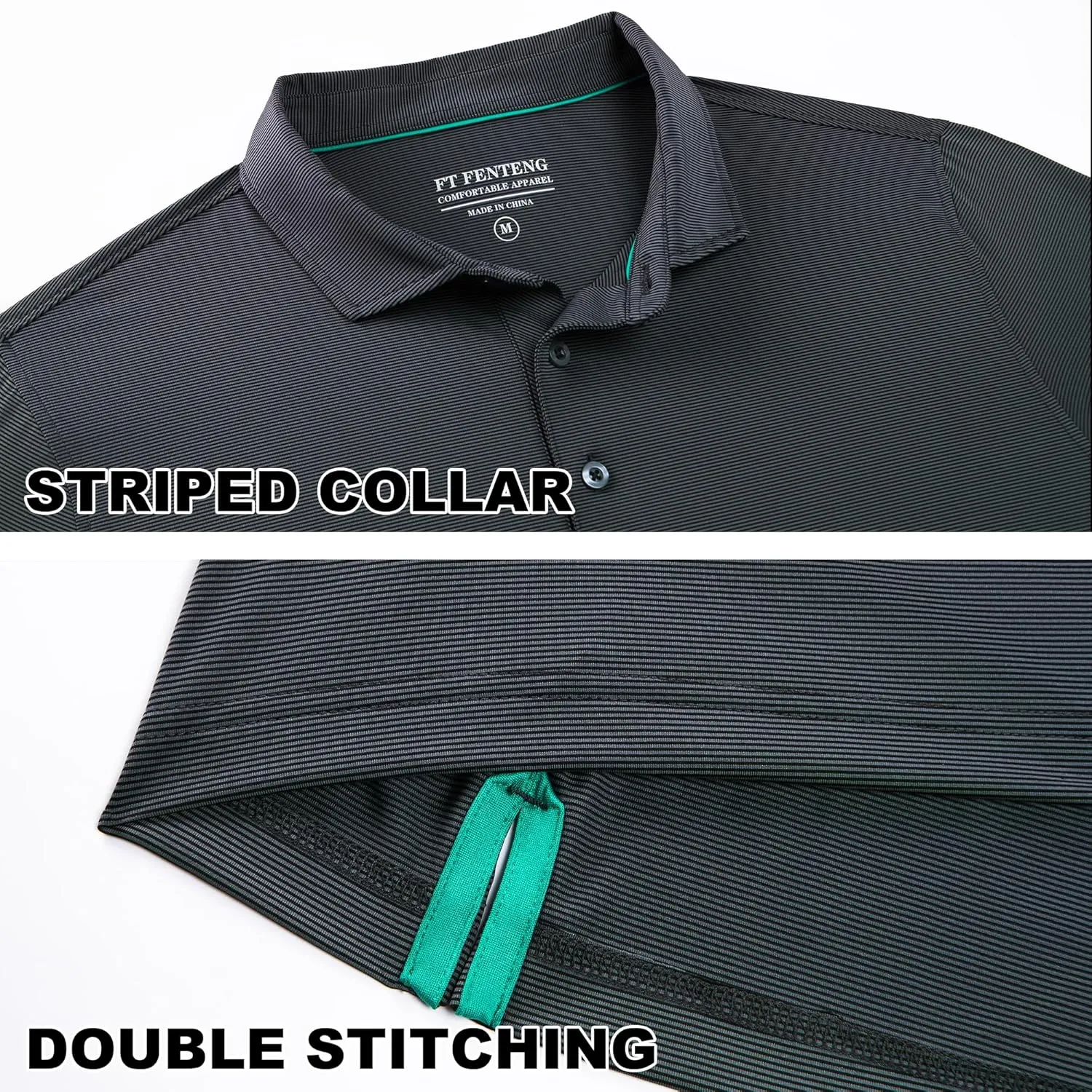 Mens Polo Shirts Short Casual Solid Stylish Dry Fit Performance Designed Collared Golf Polo Shirts for Men