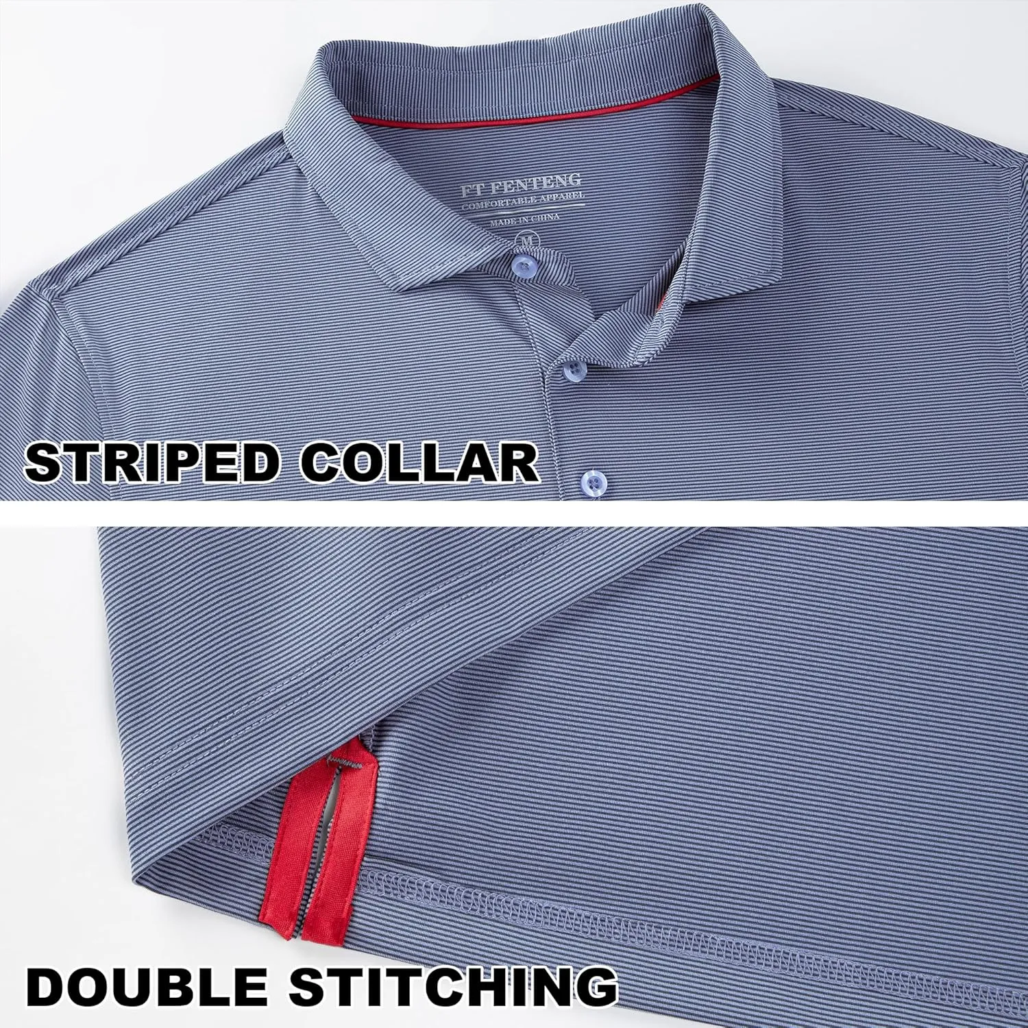 Mens Polo Shirts Short Casual Solid Stylish Dry Fit Performance Designed Collared Golf Polo Shirts for Men