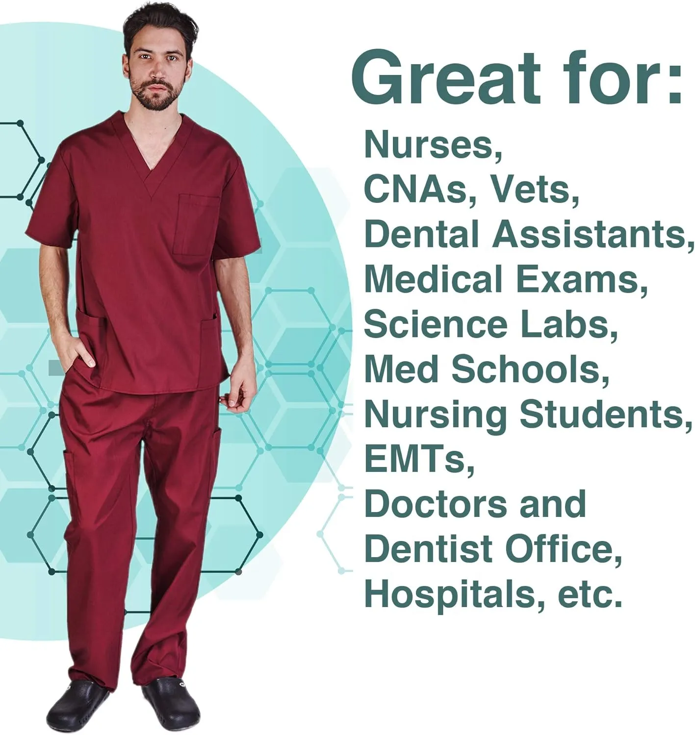 Natural Uniforms Comfortable Fit Men's Workwear Uniform 8 Pocket Top and Pant Set