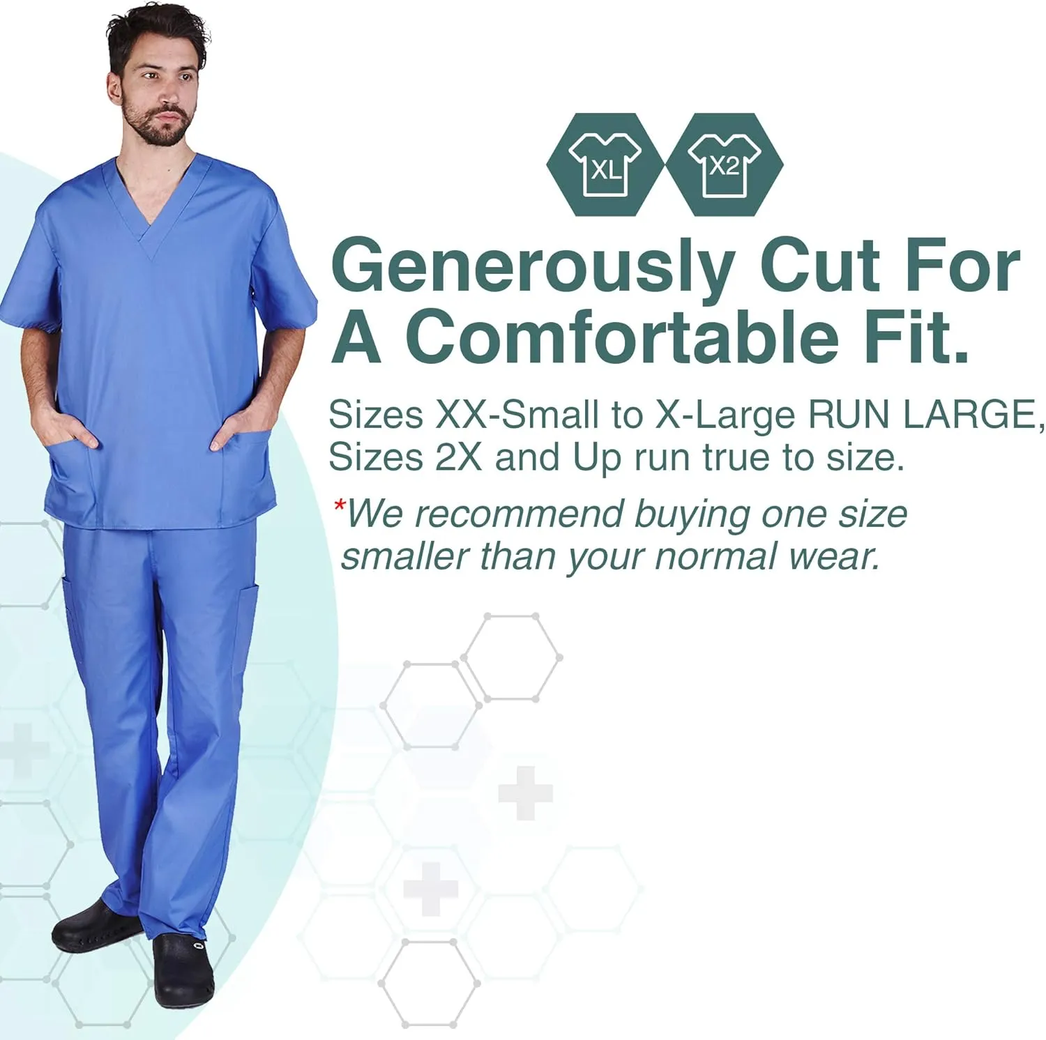 Natural Uniforms Comfortable Fit Men's Workwear Uniform 8 Pocket Top and Pant Set