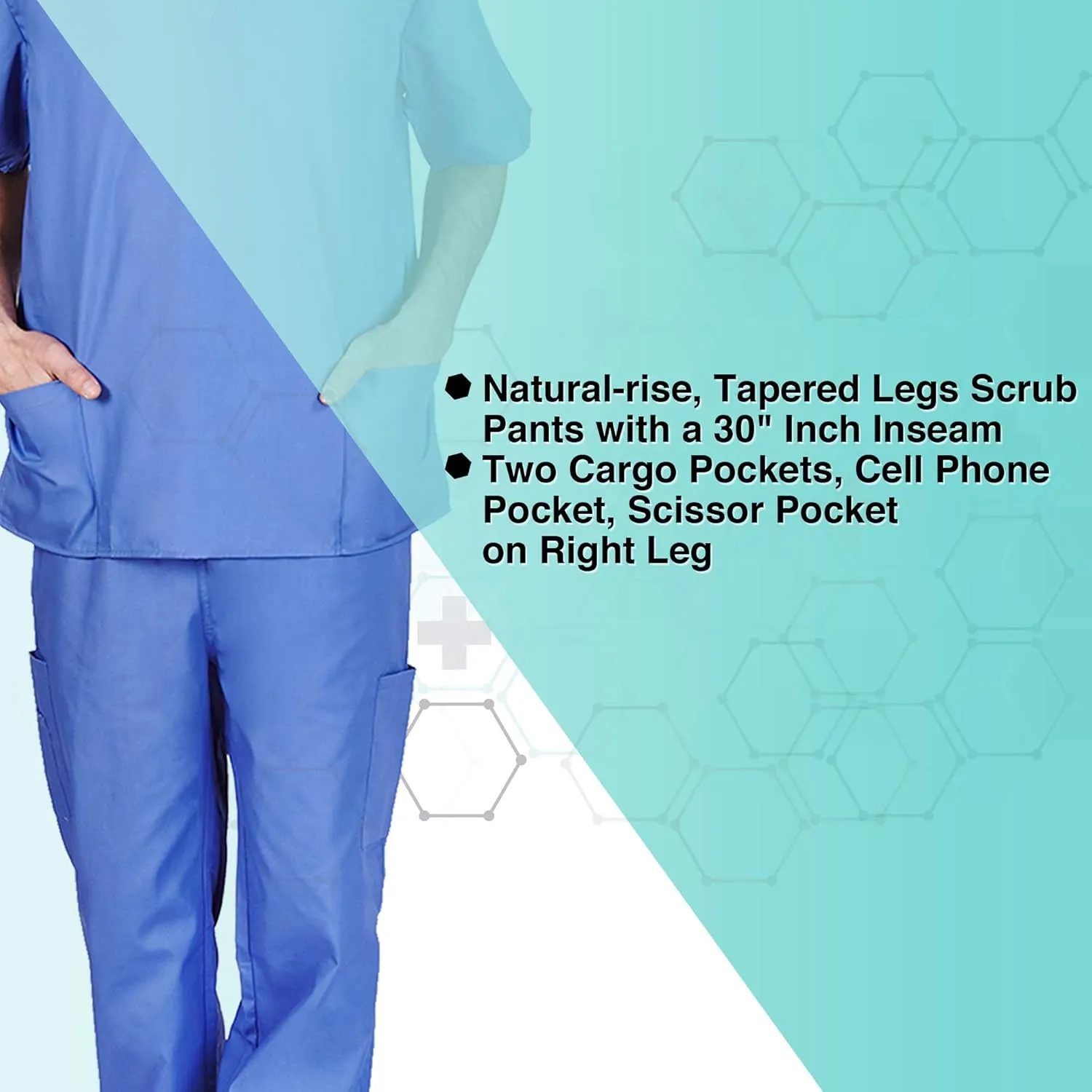 Natural Uniforms Comfortable Fit Men's Workwear Uniform 8 Pocket Top and Pant Set