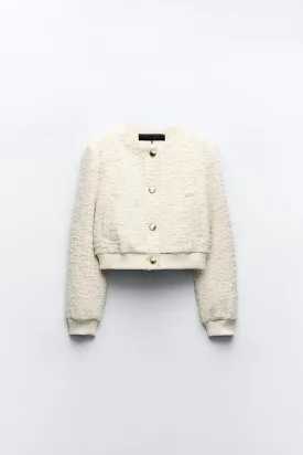 Old Money Structured Polo Bomber Sweater