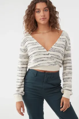 O'Neill Seaside Wrap Stripe Sweater Top
