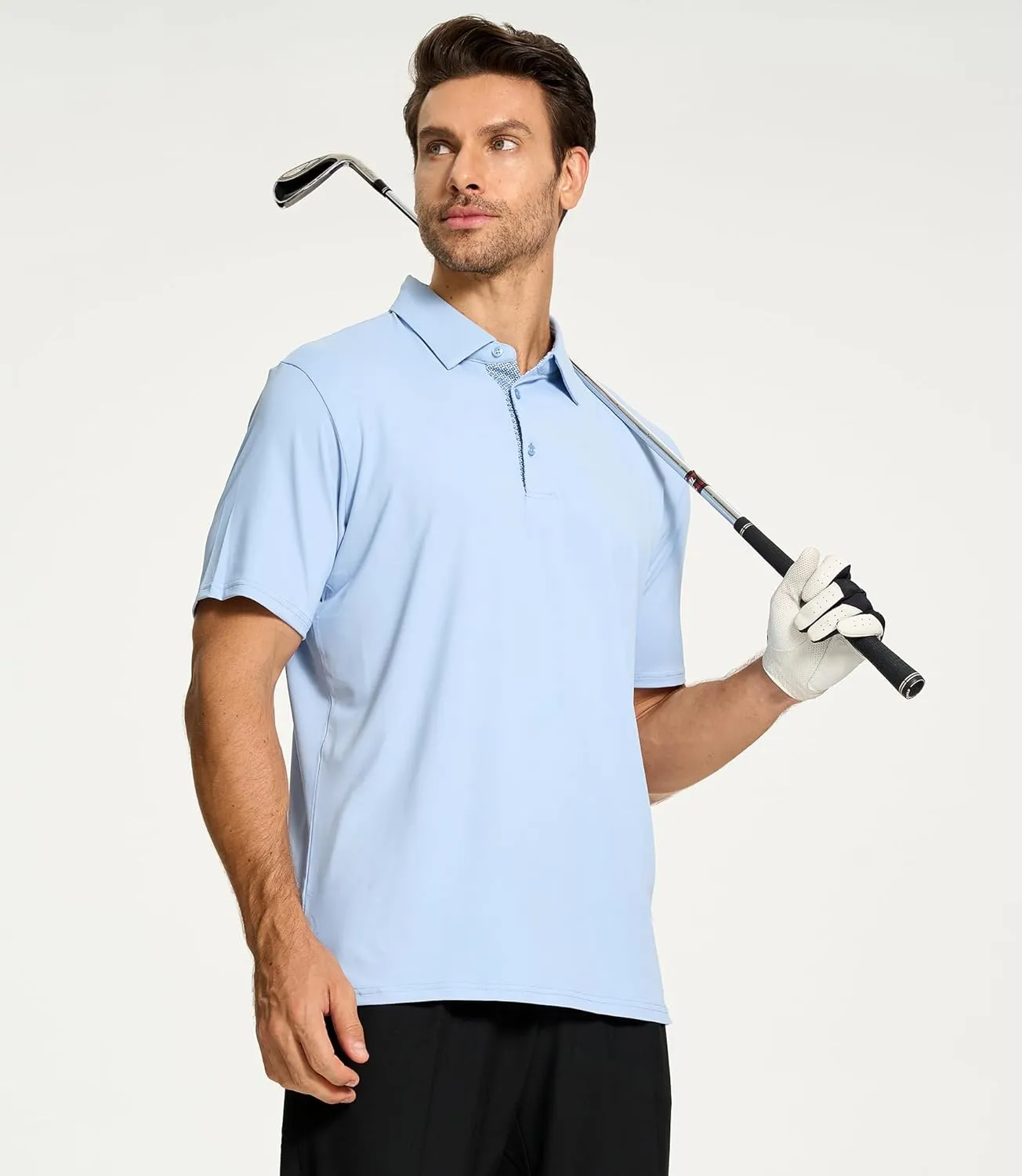 SAMERM Golf Shirts for Men Dry Fit Short Sleeve Moisture Wicking Casual Solid Stylish Mens Polo Shirts