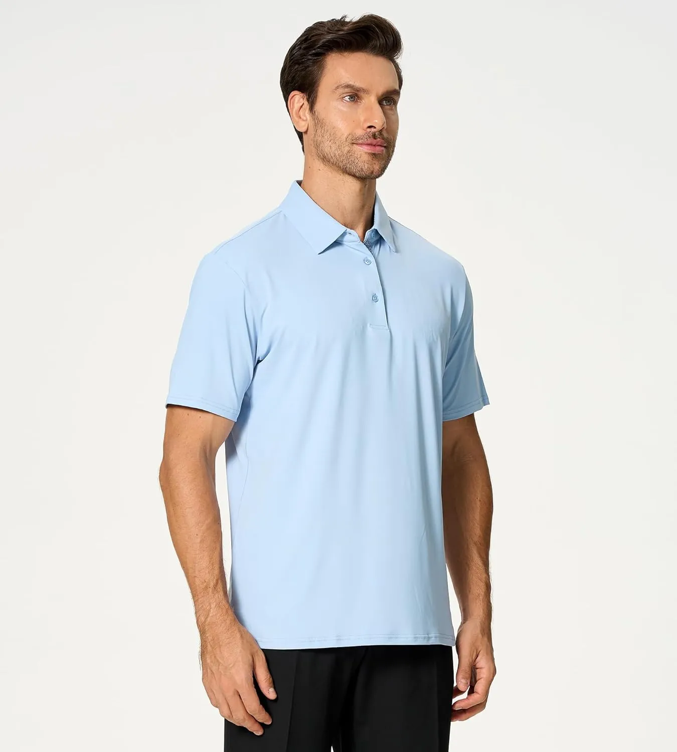SAMERM Golf Shirts for Men Dry Fit Short Sleeve Moisture Wicking Casual Solid Stylish Mens Polo Shirts