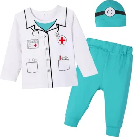 Toddler Kids Boys Royal Prince Charming Uniforms Baby Police Astronaut Outfit Halloween Prison Cosplay Costume
