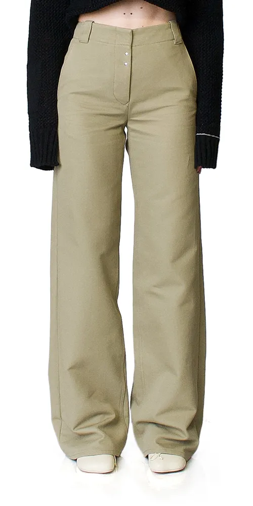 Wide Leg Khaki Pants